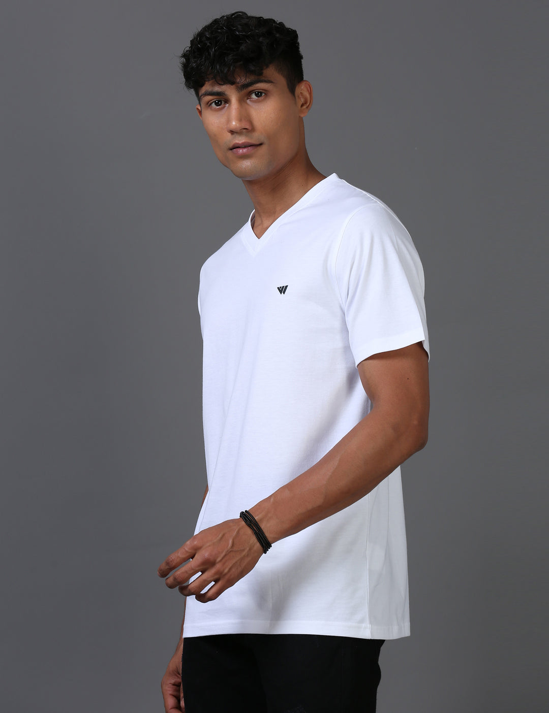 White Supima V-Neck T-Shirt